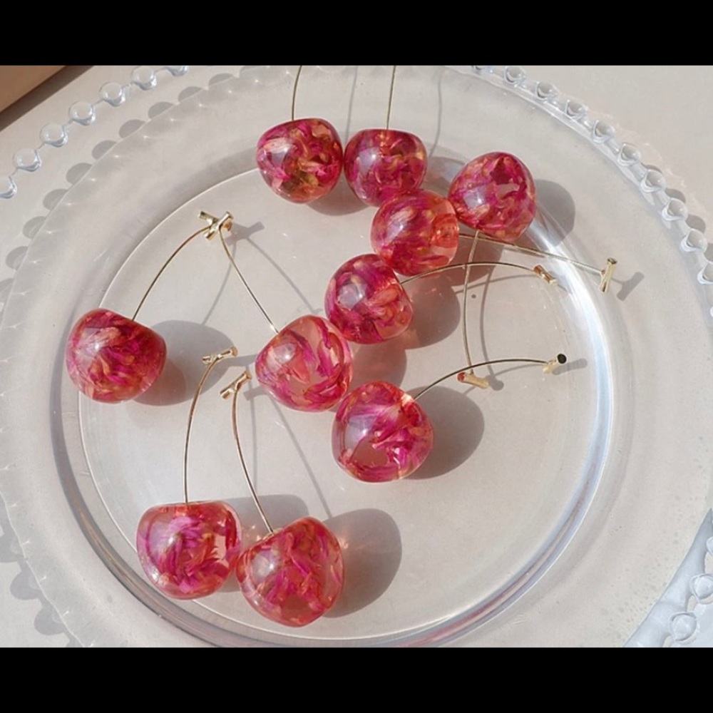 Cherry drop earrings - Picture 3 of 9